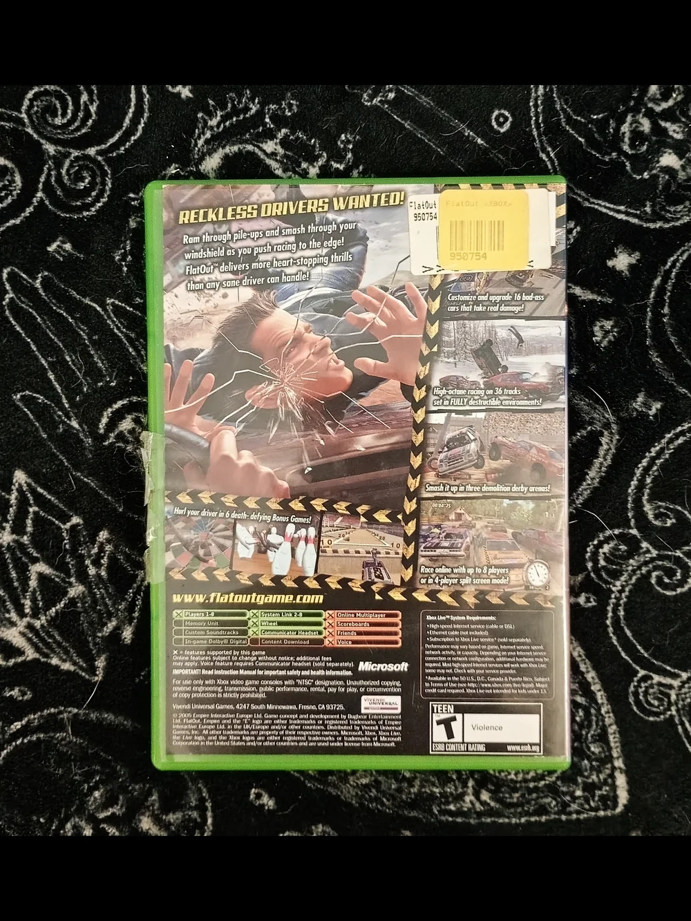 FlatOut (Green) - Xbox Racing Action Video Game